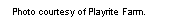 Text Box: Photo courtesy of Playrite Farm.  